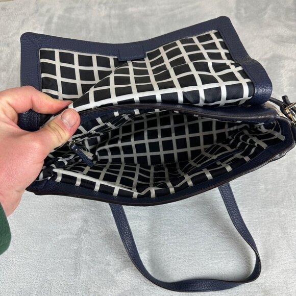 Kate Spade Blue and White Leather Purse Women’s - Picture 4 of 12